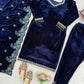 Velvet Embroidered Suit Set with Velvet Dupatta
