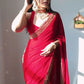 Velvet Handwork Ready to Wear Saree