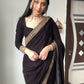 Velvet Handwork Ready to Wear Saree