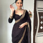 Velvet Handwork Ready to Wear Saree