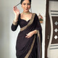 Velvet Handwork Ready to Wear Saree
