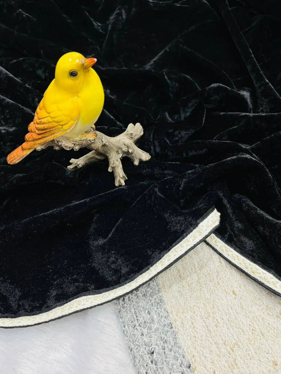 Velvet Pearl Border Saree