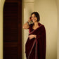 Velvet Saree with Dual Sequins Embroidered Border