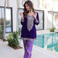 Velvet Zari Embroidered Kurta Pant Set With Batwa
