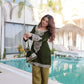 Velvet Zari Embroidered Kurta Pant Set With Batwa
