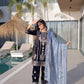 Velvet Zari Embroidered Kurta Pant Set With Dupatta