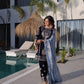 Velvet Zari Embroidered Kurta Pant Set With Dupatta