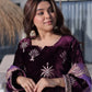 Velvet Zari Embroidered Palazzo Suit Set