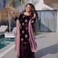 Velvet Zari Embroidered Palazzo Suit Set