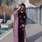 Velvet Zari Embroidered Palazzo Suit Set