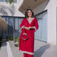 Velvet Zari Mirror Work Kurta Pant Set With Batwa