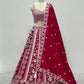 Vichaitara Silk Embroidered Lehenga Set with Dupatta