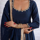 Vichitra Silk Anarkali Gown Set, 3 Colours