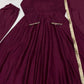 Vichitra Silk Anarkali Gown Set, 3 Colours