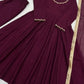 Vichitra Silk Anarkali Gown Set, 3 Colours