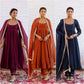 Vichitra Silk Anarkali Gown Set, 3 Colours