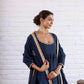 Vichitra Silk Anarkali Gown Set, 3 Colours