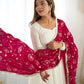 Vichitra Silk Anarkali Gown Set with Dupatta