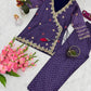 Vichitra Silk Embroidered Co-ord Set with Digital Prints & Sequins Work