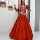 Vichitra Silk Embroidered Crop Top Lehenga with Jacket, Belt & Can Can – Festive Wedding Party Wear