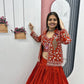 Vichitra Silk Embroidered Crop Top Lehenga with Jacket, Belt & Can Can – Festive Wedding Party Wear