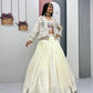 Vichitra Silk Embroidered Crop Top Lehenga with Jacket, Belt & Can Can – Festive Wedding Party Wear
