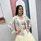 Vichitra Silk Embroidered Crop Top Lehenga with Jacket, Belt & Can Can – Festive Wedding Party Wear