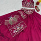 Vichitra Silk Embroidered Crop Top Lehenga with Jacket, Belt & Can Can – Festive Wedding Party Wear