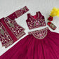 Vichitra Silk Embroidered Crop Top Lehenga with Jacket, Belt & Can Can – Festive Wedding Party Wear