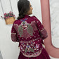 Vichitra Silk Embroidered Crop Top Lehenga with Jacket, Belt & Can Can – Festive Wedding Party Wear