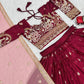 Vichitra Silk Embroidered Festival Lehenga Choli Set