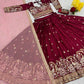 Vichitra Silk Embroidered Festival Lehenga Choli Set