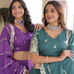 Vichitra Silk Embroidered Lehenga Choli Set