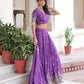 Vichitra Silk Embroidered Lehenga Choli Set