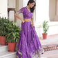 Vichitra Silk Embroidered Lehenga Choli Set