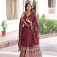Vichitra Silk Embroidered Lehenga Choli Set