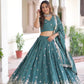 Vichitra Silk Embroidered Lehenga Choli Set