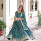 Vichitra Silk Embroidered Lehenga Choli Set