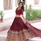 Vichitra Silk Embroidered Lehenga Choli Set