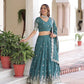 Vichitra Silk Embroidered Lehenga Choli Set