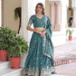 Vichitra Silk Embroidered Lehenga Choli Set
