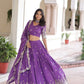 Vichitra Silk Embroidered Lehenga Choli Set