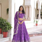 Vichitra Silk Embroidered Lehenga Choli Set