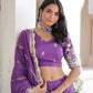 Vichitra Silk Embroidered Lehenga Choli Set