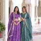 Vichitra Silk Embroidered Lehenga Choli Set