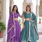 Vichitra Silk Embroidered Lehenga Choli Set