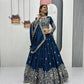 Vichitra Silk Embroidered Lehenga Choli for Wedding & Festive Wear
