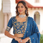Vichitra Silk Embroidered Lehenga Set for Wedding and Festive Wear