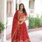 Vichitra Silk Embroidered Lehenga Set for Wedding and Festive Wear