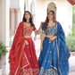Vichitra Silk Embroidered Lehenga Set for Wedding and Festive Wear